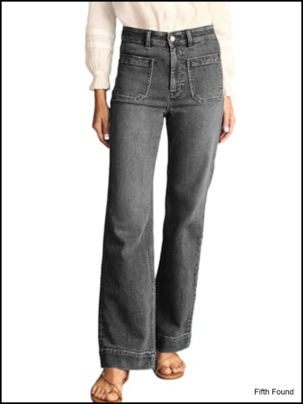 Wide Leg High Waisted Stretchy Straight Leg Jeans for Women Denim Pants